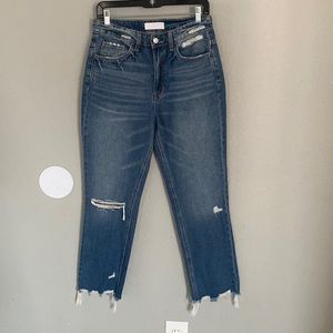 NWOT Vervet Blue Straight-Leg High-Rise Jeans